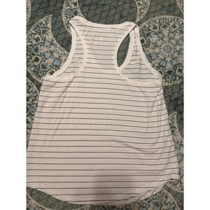 NOT AVAIL Lululemon Striped Racerback Tank Top White/Black Scoop Neck Women 6
